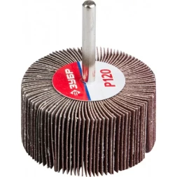 Круг шлифовальный ЗУБР &quot;МАСТЕР&quot; веерный лепестковый, на шпильке, тип КЛО, зерно-электрокорунд нормальный, P120, 30х60мм 36602-120