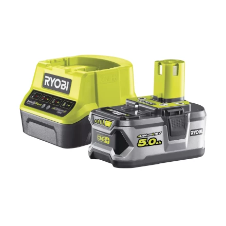 Ryobi ONE Li-Ion аккумулятор 5.0Aч  зарядное устройство RC18120, RC18120-150 купить в Екатеринбурге