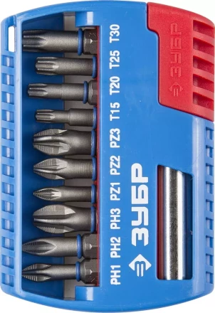 ЗУБР 11 шт, набор бит с магнитным адаптером (26051-H11) купить в Екатеринбурге