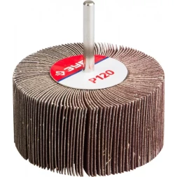 Круг шлифовальный ЗУБР &quot;МАСТЕР&quot; веерный лепестковый, на шпильке, тип КЛО, зерно-электрокорунд нормальный, P120, 40х80мм 36604-120
