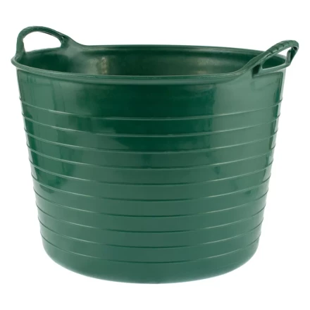 Ведро гибкое сверхпрочное, 28 л, зеленое, Россия, Сибртех 67512 купить в Екатеринбурге