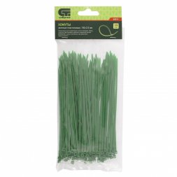 Хомуты 150х2,5 мм пластиковые зеленые 100 штук СИБРТЕХ 45511