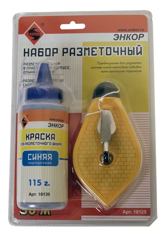 Набор разметочный пластиковый корпус 30 м краска синяя Энкор 10125 купить в Екатеринбурге