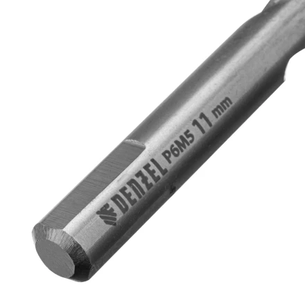 Сверло спиральное по металлу Denzel, 11 x 142мм, Р6М5, Golden Tip, многогранная заточка, 718286 купить в Екатеринбурге