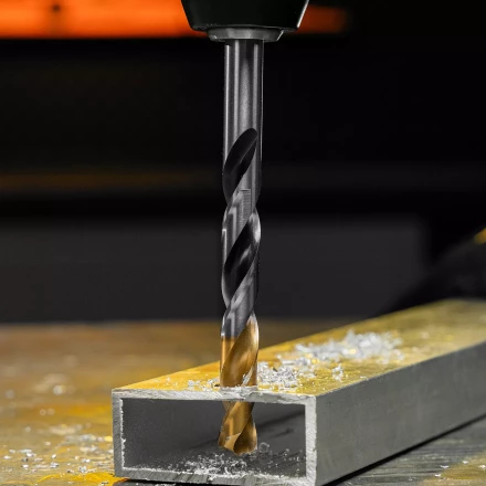 Сверло спиральное по металлу Denzel, 11 x 142мм, Р6М5, Golden Tip, многогранная заточка, 718286 купить в Екатеринбурге