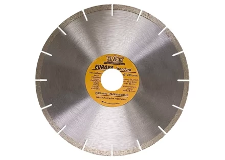 Диск алмазный отрезной сегментный 180 х 22,2 мм сухая резка EUROPA Standard SPARTA 73167 купить в Екатеринбурге