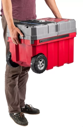 Ящики для инструмента на колесах МЕГА-БОКС серия ПРОФЕССИОНАЛ цвет черный купить в Екатеринбурге