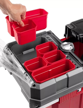 Ящики для инструмента на колесах МЕГА-БОКС серия ПРОФЕССИОНАЛ цвет черный купить в Екатеринбурге