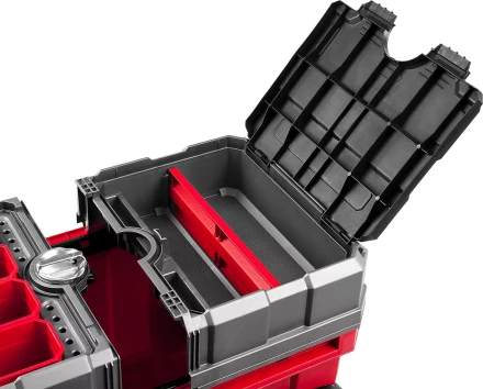 Ящики для инструмента на колесах МЕГА-БОКС серия ПРОФЕССИОНАЛ цвет черный купить в Екатеринбурге