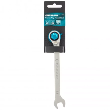 Ключ комбинированный трещоточный 12 мм количество зубьев 100 Gross 14850 купить в Екатеринбурге