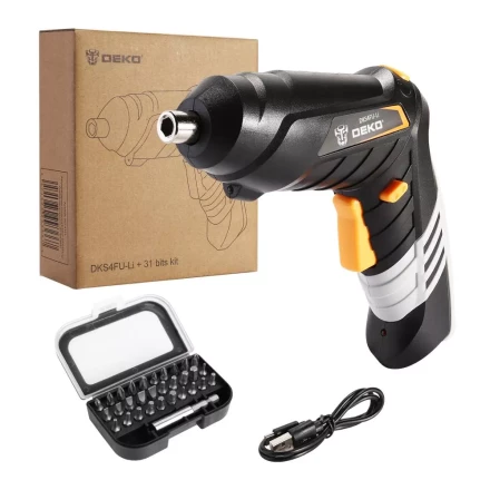 Отвертка аккумуляторная DEKO DKS4FU-Li + набор инструментов 31 предмет, 063-4151 купить в Екатеринбурге