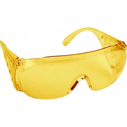 Очки DEXX защитные, поликарбонатная монолинза с боковой вентиляцией, желтые 11051 купить в Екатеринбурге