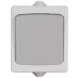 Выключатель СВЕТОЗАР &quot;АВРОРА&quot; проходной, одноклавишный, IP44, цвет серо-белый, 10А/~250В SV-54340-W купить в Екатеринбурге