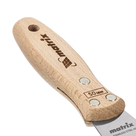 Шпательная лопатка из нержавеющей стали, 50 мм, буковая рукоятка, EFP Matrix 85611 купить в Екатеринбурге