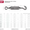 Талреп ЗУБР DIN 1480, крюк-кольцо, оцинкованный, кованая натяжная муфта, М6, 1 шт 4-304356-06 купить в Екатеринбурге