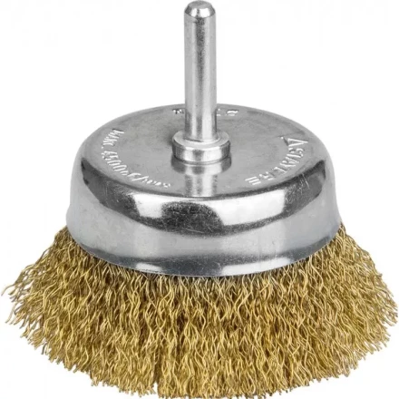 STAYER &quot;PROFESSIONAL&quot;. Щетка чашечная для дрели, витая стальная латунированная проволока 0,3мм, 75мм 35117-075_z01 купить в Екатеринбурге
