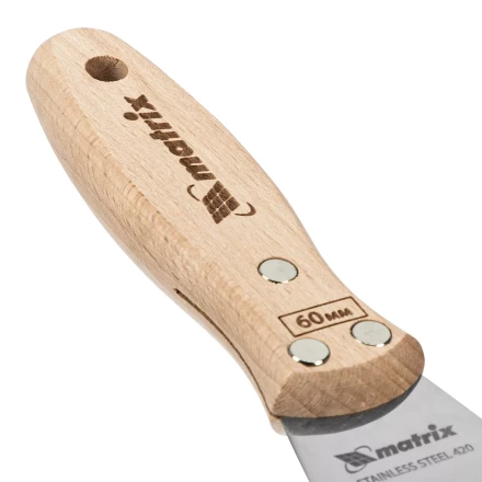 Шпательная лопатка из нержавеющей стали, 60 мм, буковая рукоятка, EFP Matrix 85613 купить в Екатеринбурге