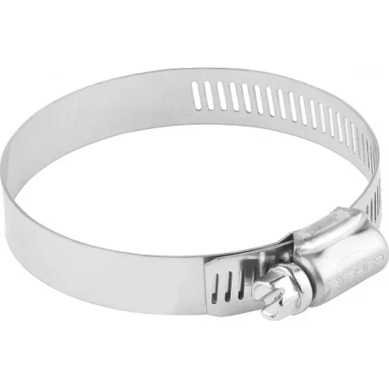 Хомуты ЗУБР &quot;ЭКСПЕРТ&quot;, нерж. сталь, просечная лента 12 мм, 40-64 мм, 4 шт 37815-040-64-4 купить в Екатеринбурге