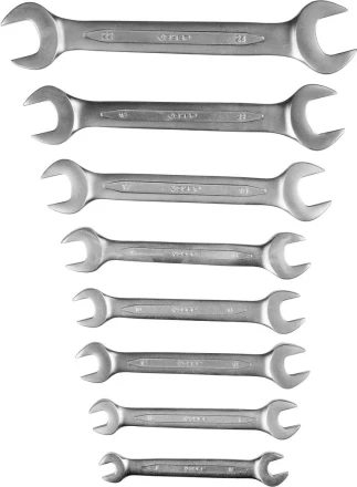 Набор ЗУБР &quot;ПРОФИ&quot;: Ключ гаечный рожковый, Cr-V сталь, хромированный, 8х24мм, 8шт 27027-H8 купить в Екатеринбурге