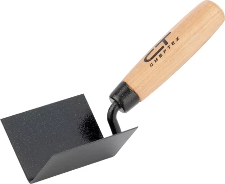 Кельма угловая, 80 х 60 х 60 мм, стальная, для внутренних углов, буковая ручка  СИБРТЕХ 86307 купить в Екатеринбурге