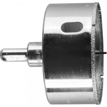 Коронка ЗУБР алмазная в сборе по кафелю, керамике с центрирующим сверлом и имбусовым ключом, зерно 60, 73мм 29850-73 купить в Екатеринбурге