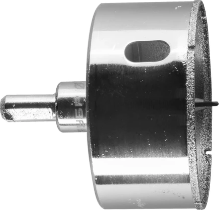 Коронка ЗУБР алмазная в сборе по кафелю, керамике с центрирующим сверлом и имбусовым ключом, зерно 60, 73мм 29850-73 купить в Екатеринбурге