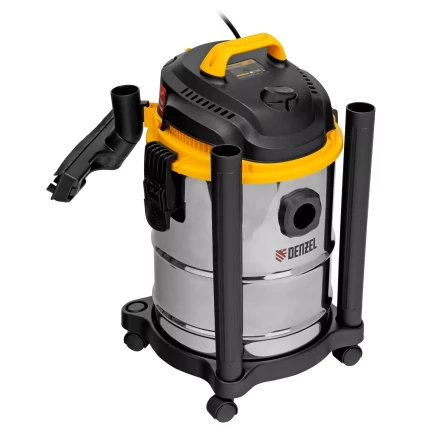 Пылесос строительный Denzel 28201 SVC15, 1200 Вт, бак 15 л, шланг 2 м купить в Екатеринбурге
