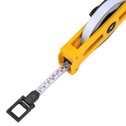 Рулетка геодезическая Denzel 20 м х 13 мм, открытый корпус, металлическая лента, 31490 купить в Екатеринбурге