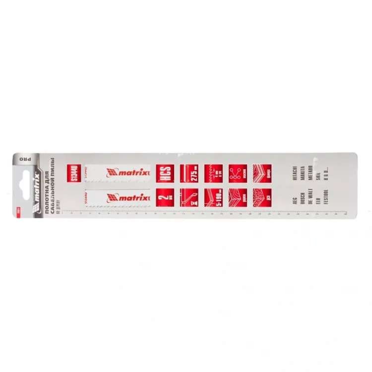 Полотна по дереву для сабельной пилы S1344D 275/4,3мм HCS 2 штуки  PRO Matrix 782011 купить в Екатеринбурге