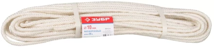 Фал ЗУБР капроновый, d=10,0 мм, 20 м, 2000 кгс, 51 ктекс 50210-10 купить в Екатеринбурге