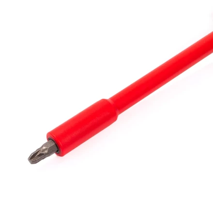 Диэлектрическая отвертка КВТ VDE НИО-2210 со сменными битами S2, профиль SL, PH, PZ, 10 шт. (88928) купить в Екатеринбурге