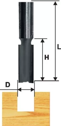 Фреза пазовая прямая ф16x19мм хв 8мм ДСП 28015 купить в Екатеринбурге