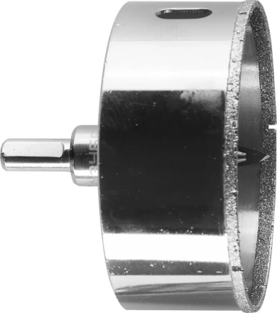 Коронка ЗУБР алмазная в сборе по кафелю, керамике с центрирующим сверлом и имбусовым ключом, зерно 60, 80мм 29850-80 купить в Екатеринбурге