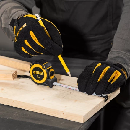 Рулетка Denzel 3м х 16мм, автоматич. фиксац., нейлон. покрытие, магнит. зацеп, двухстор. разметка, 31520 купить в Екатеринбурге