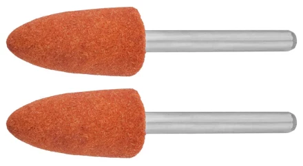 Конус ЗУБР абразивный шлифовальный на шпильке, P 120, d  9,5x19,0х3,2 мм, L 45мм, 2шт 35912 купить в Екатеринбурге