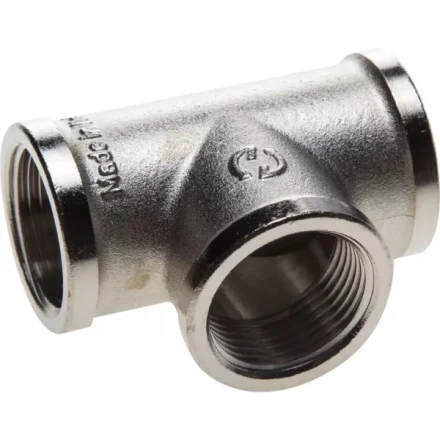 Тройник GENERAL FITTINGS никелированная латунь, г/г/г, 3/4&quot; 51052-3/4 купить в Екатеринбурге