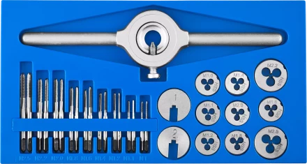 Набор метчиков и плашек малых размеров 31 предмет серия ПРОФЕССИОНАЛ купить в Екатеринбурге