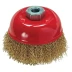 Щетка для УШМ, 125 мм, М14, &quot;чашка&quot;, латунированная витая проволока  MATRIX 74606 купить в Екатеринбурге