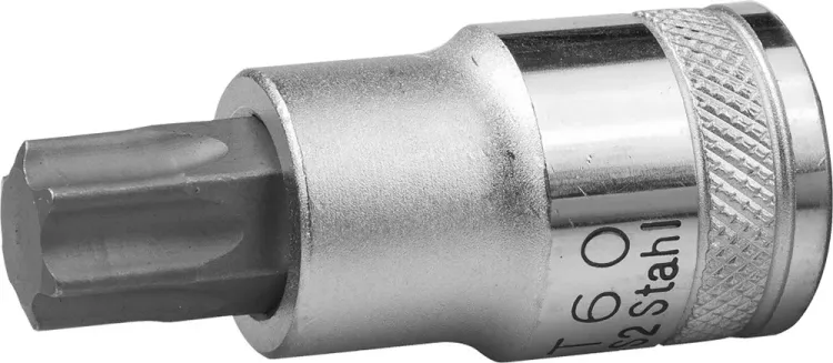 Торцовая бита-головка KRAFTOOL "INDUSTRIE QUALITAT", материал S2, TORX, сатинированная, 1/2", Т60 27905-60_z01 купить в Екатеринбурге