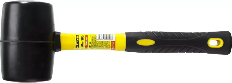 Киянка STAYER "PROFESSIONAL" резиновая ЧЕРНАЯ, с фиберглассовой ручкой, 900г 2054-90 купить в Екатеринбурге