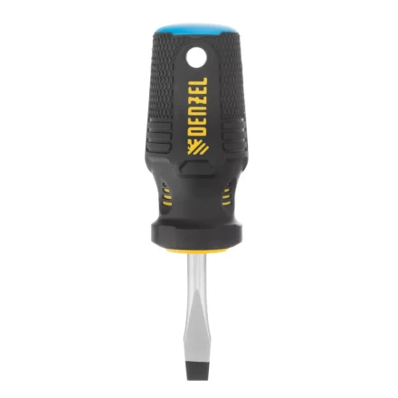 Отвертка SL6x38 мм, CrV, трехкомпонентная рукоятка Denzel 12201 купить в Екатеринбурге