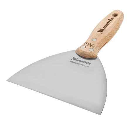 Шпательная лопатка из нержавеющей стали Matrix, 150 мм, буковая рукоятка, EFP 85619 купить в Екатеринбурге