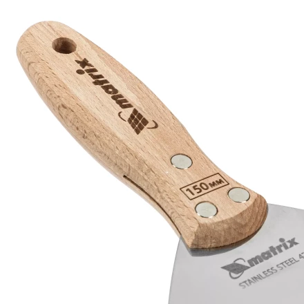 Шпательная лопатка из нержавеющей стали Matrix, 150 мм, буковая рукоятка, EFP 85619 купить в Екатеринбурге