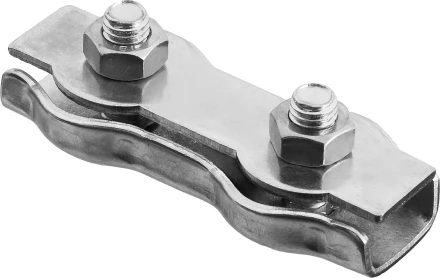 Зажим троса ЗУБР &quot;МАСТЕР&quot; двойной, оцинкованный, 5мм, 35 шт 4-304445-05 купить в Екатеринбурге