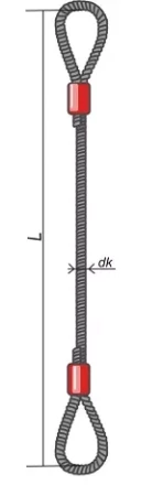 Строп канатный петлевой СКП 5.6 т L=4.5 м опрессовка купить в Екатеринбурге