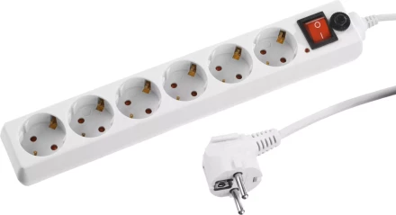 Сетевой фильтр STAYER &quot;MASTER&quot; электрический, 6 гнезд, заземление, макс. мощн. 2200 Вт, 3м 55067-3 купить в Екатеринбурге
