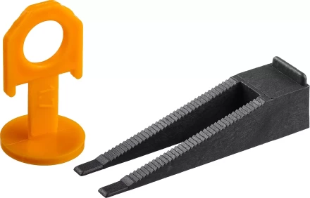 ЗУБР СВП, комплект: 1,7 мм, клин+зажим 50 + 50 шт, система выравнивания плитки (3384-H50) купить в Екатеринбурге