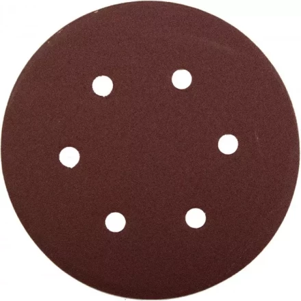 Круг шлифовальный ЗУБР &quot;МАСТЕР&quot; универсальный, из абразивной бумаги на велкро основе, 6 отверстий, Р100, 150мм, 5шт 35566-150-100 купить в Екатеринбурге