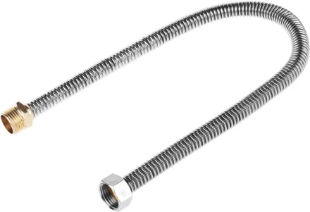 Подводка ЗУБР &quot;ЭКСПЕРТ&quot; сильфонная из нержавеющей стали, для воды, г/ш  (гайка-штуцер), 1/2&quot;, 0,5м 51011-G/S-050 купить в Екатеринбурге