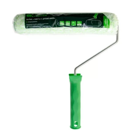 Валик &quot;Работы с древесиной&quot;, 250 мм, ворс 12 мм, D - 36 мм, D ручки - 6 мм, микроволокно Сибртех 80252 купить в Екатеринбурге